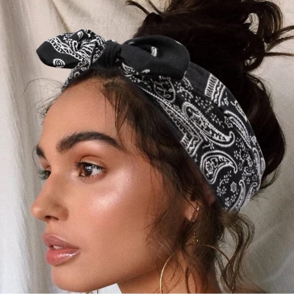 Lot of 8 Extra long wired headbands, twisted fabric tie knot ribbons - Picture 10 of 11